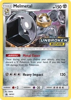 SM Black Star Promos Melmetal Pokémon card